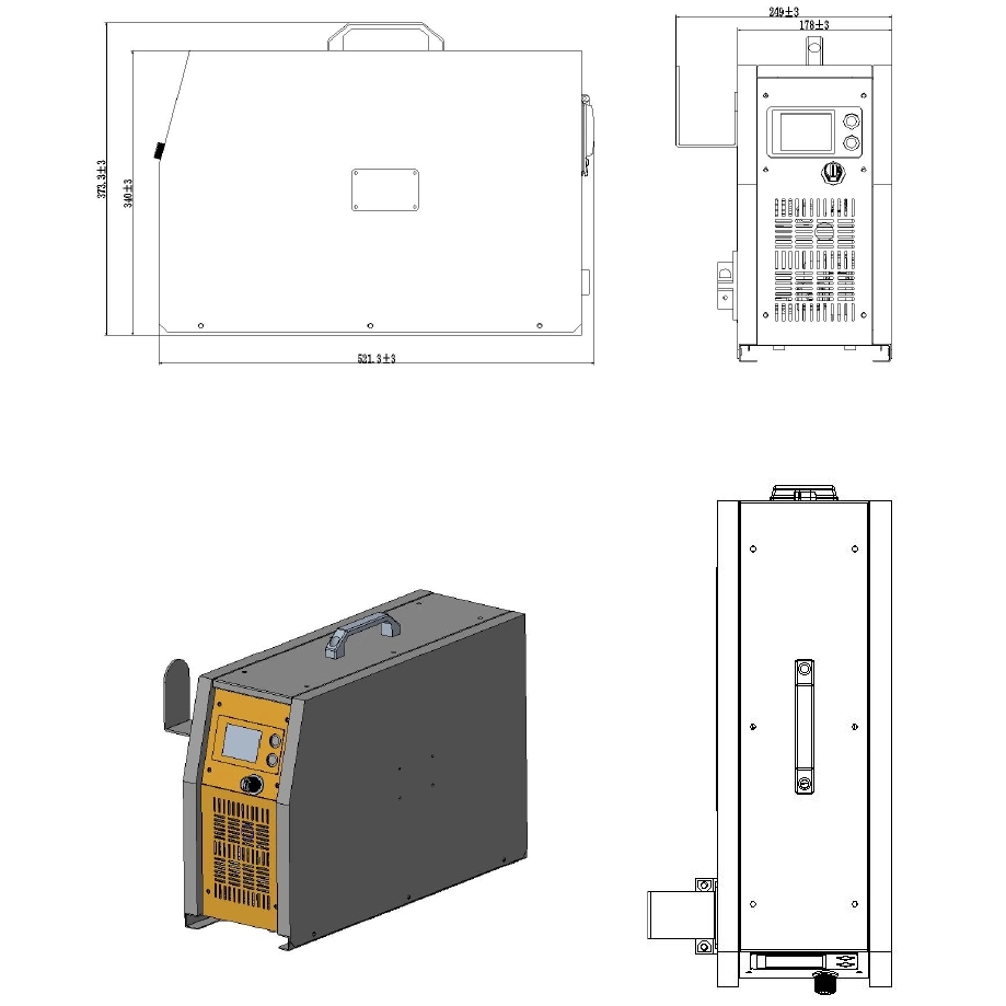 Chargeur externe de haute protection de 10KW IP 67 pour le chariot élévateur 350V30A