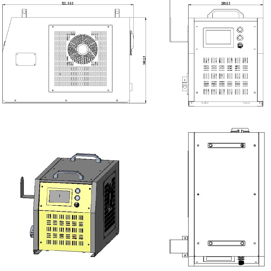 Chargeur externe de haute protection de 20KW IP 67 pour le chariot élévateur 150V120A